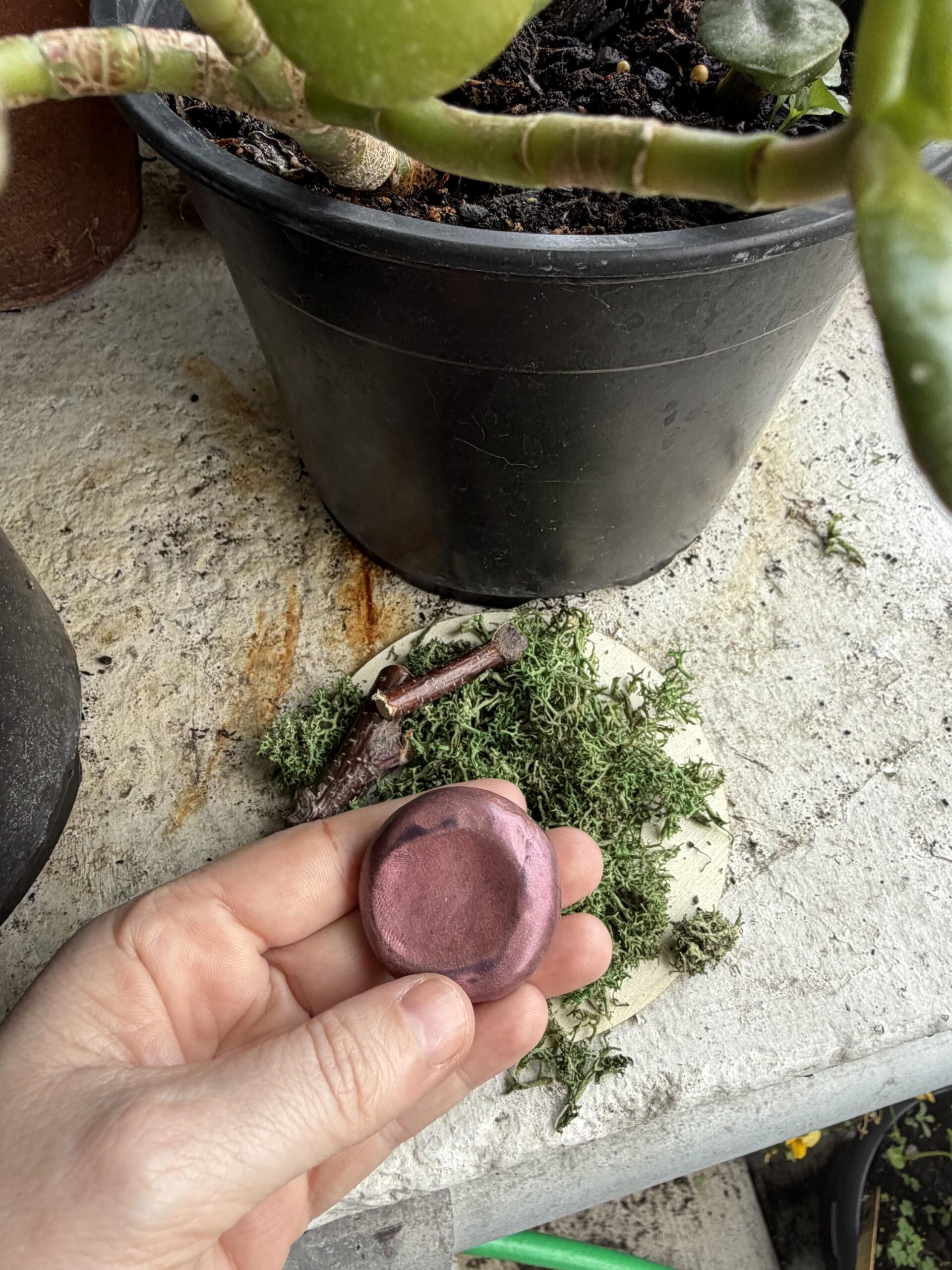 il_fullxfull.8209035758_5njh.jpg Handmade Polymer Clay Worry Stone - Bronze - Image 2