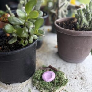 Handmade Polymer Clay Worry Stone - Pink Swirl