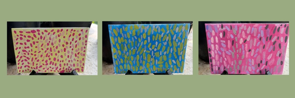 Made to order small dot canvas by Delphine