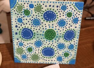 mandala style small square canvas