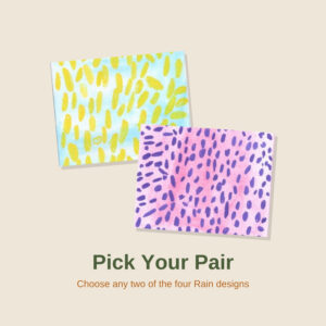 Pick Your Pair printable note cards, two designs shown